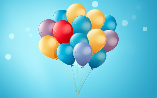 Flat balloon birthday icon celebratory illustration