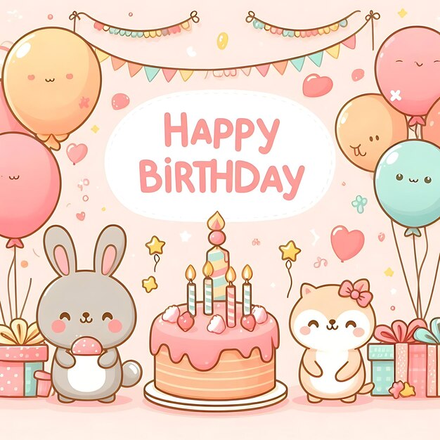 Photo flat birthday background
