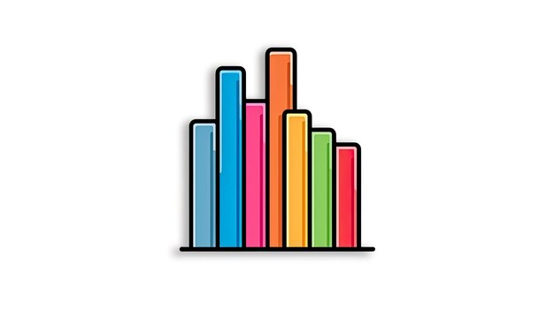 Photo flat chart and graph elements