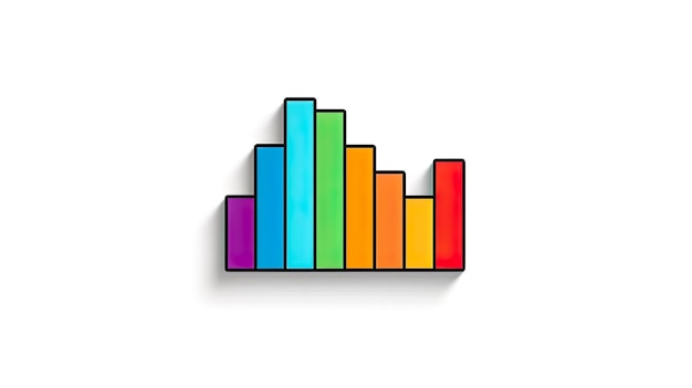 Photo flat chart and graph elements