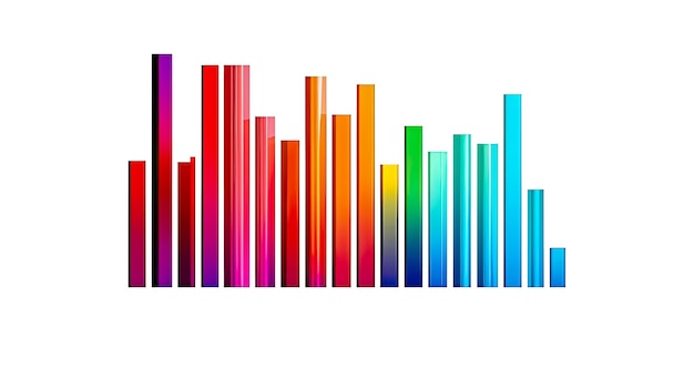 Photo flat chart and graph elements