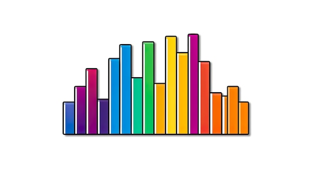 Photo flat chart and graph elements