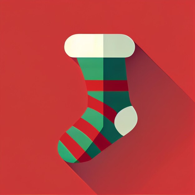 Фото Плоские рождественские носки мультяшные обои современный плоский дизайн зимой минималистичные зимние обои