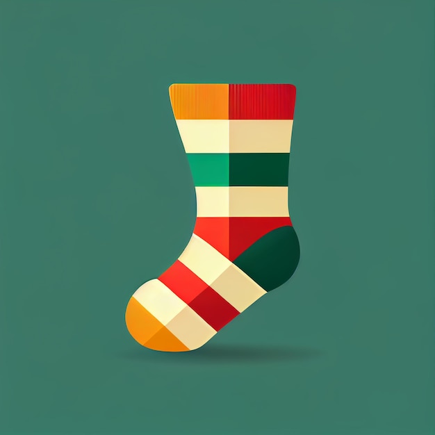 Плоские рождественские носки мультяшные обои Современный плоский дизайн зимой Минималистичные зимние обои