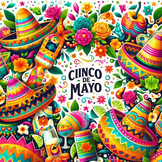 flat Cinco de mayo banner template design