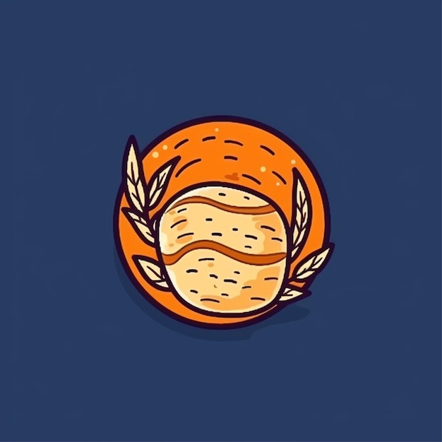 flat color bakery logo vector