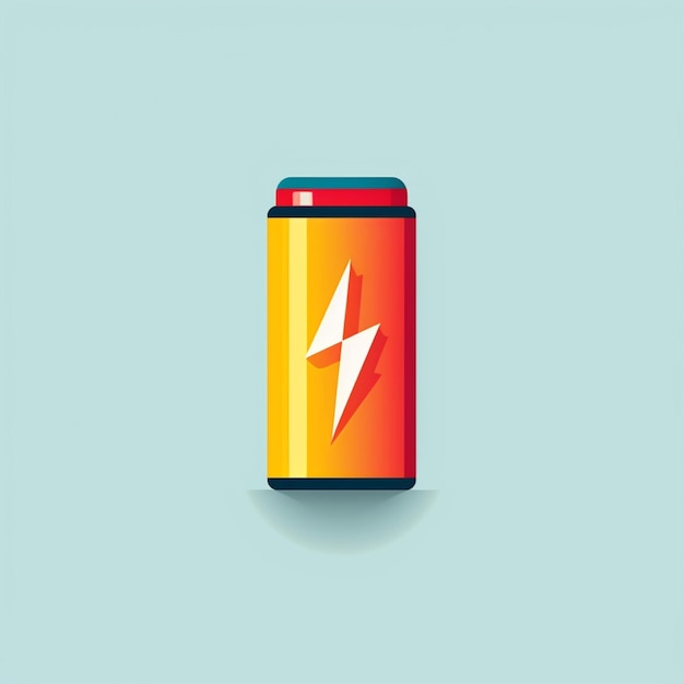 Photo flat color battery logo vector