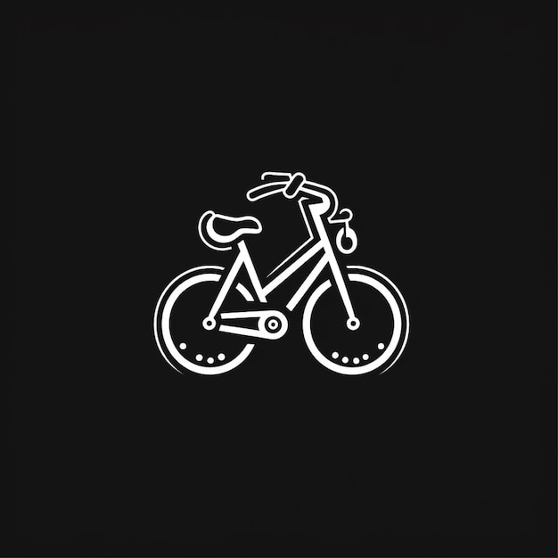 Photo flat color bicycle logo vector