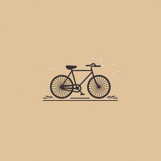 flat color bicycle logo vector