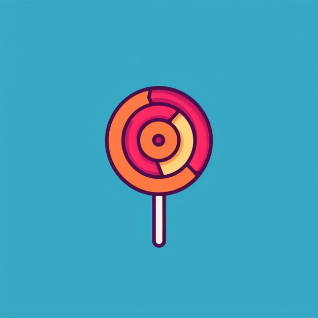 flat color candy logo vector