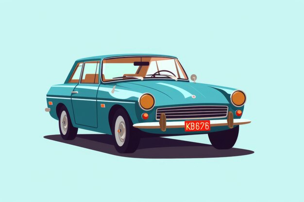 Flat color car vector