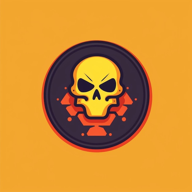 Flat color danger logo vector