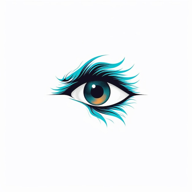 Фото Плоский цвет глаз логотип вектор