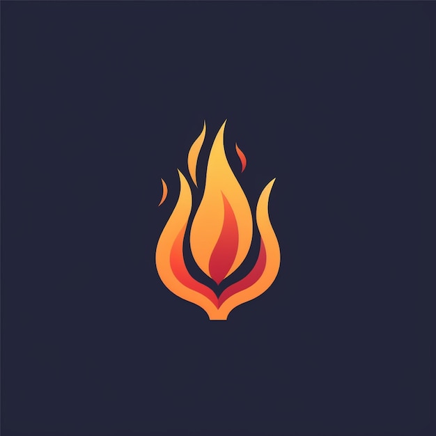 flat color fire logo vector