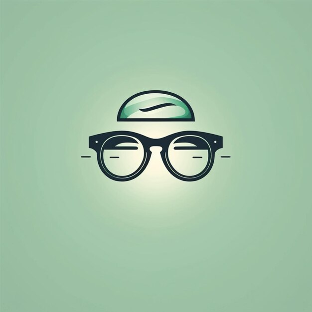 Photo flat color glasses logo vector