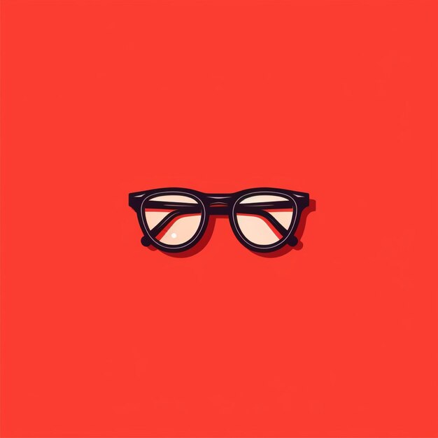 flat color glasses logo vector