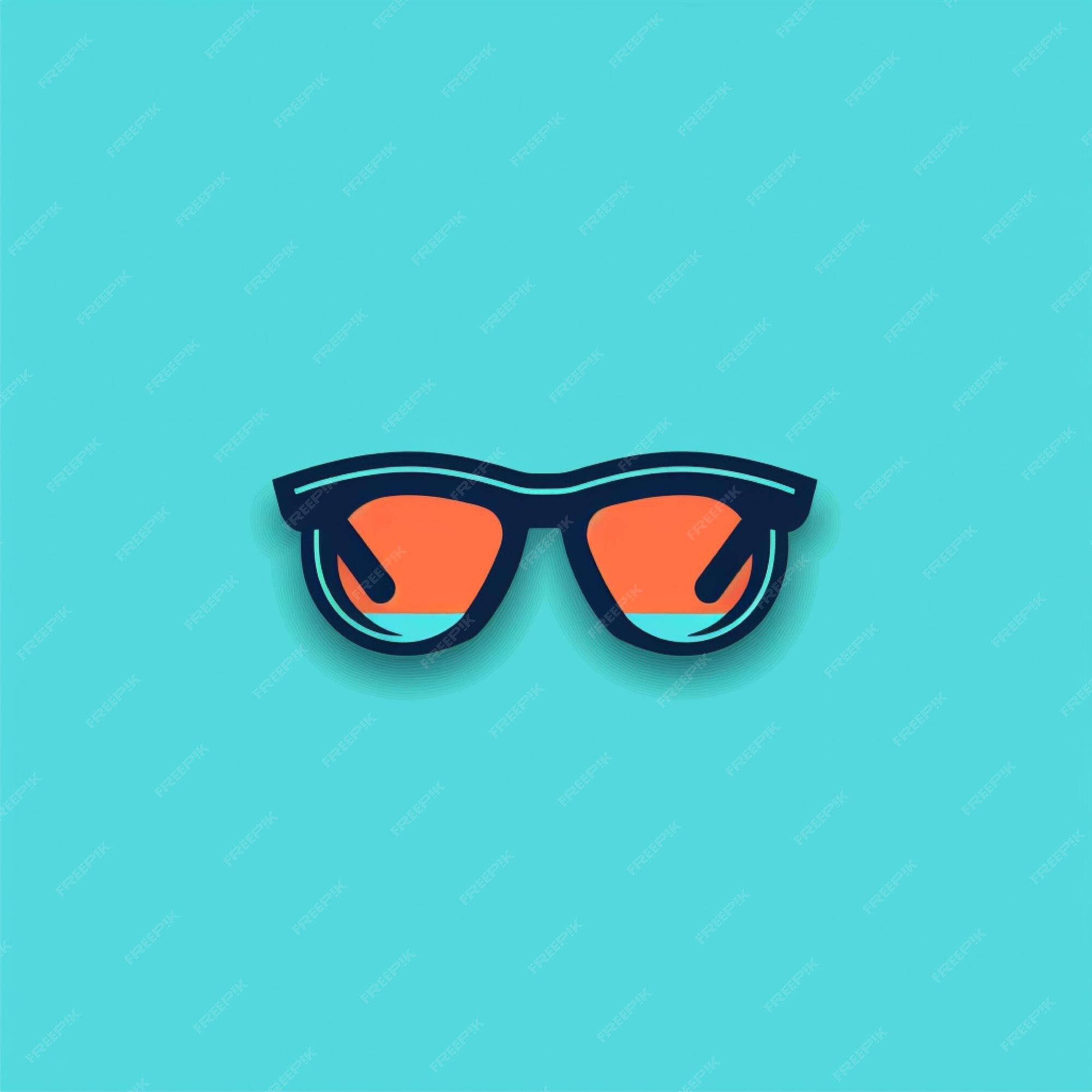 Premium AI Image | flat color glasses logo vector