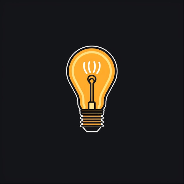 flat color light bulb logo vector