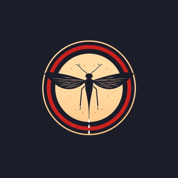 Photo flat color mosquito logo vector