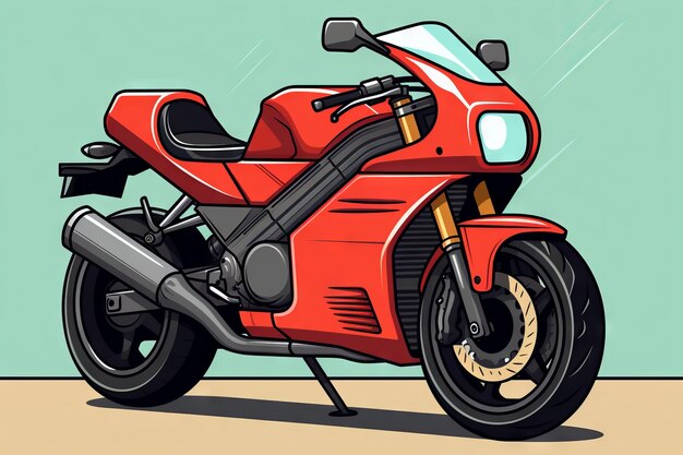 Flat color motorcycle vector