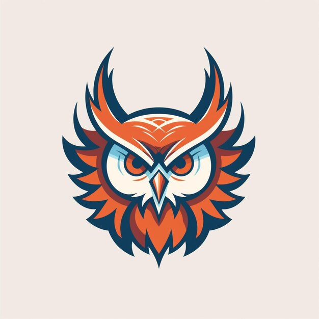 цветовой вектор логотипа совы