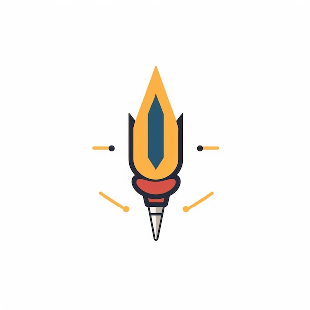 flat color pencil and pen logo vector