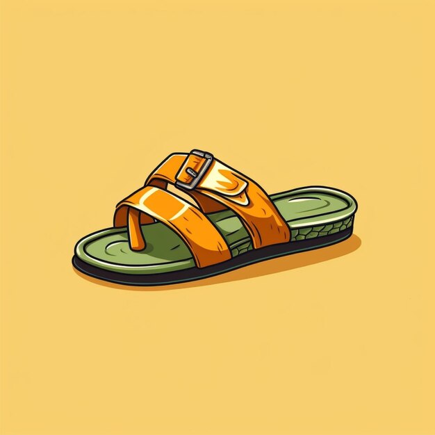 Premium AI Image | flat color sandals logo vector