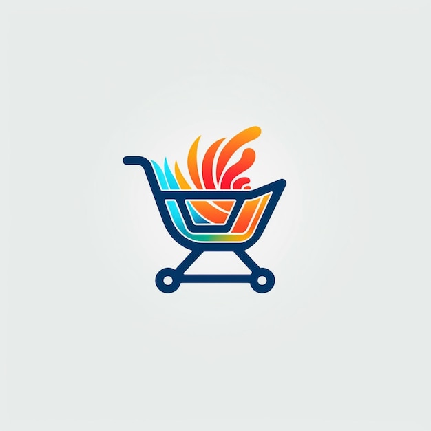 Фото Цветовой вектор логотипа коляски