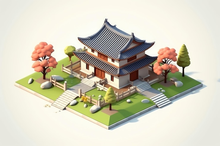 フラットデザイン 3D 農場の状況
