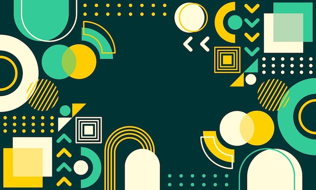 抽象的な幾何学的な背景の平らなデザイン