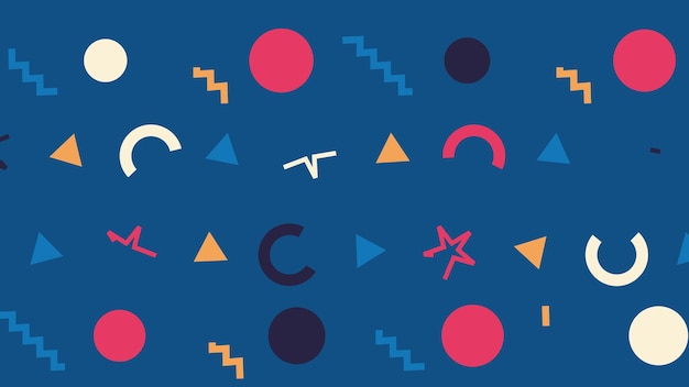 Flat design geometric background wavy and straight lines and other shapes high quality photo