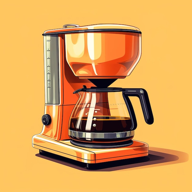 Плоский дизайн иллюстрации кофе