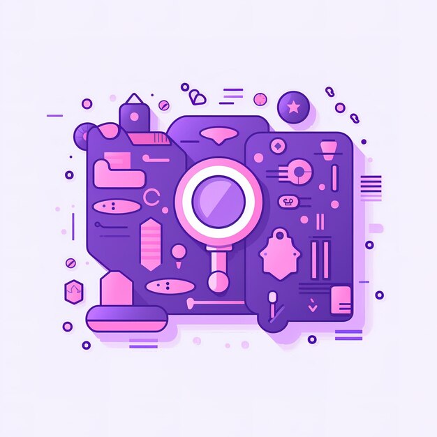 flat design illustration internet research