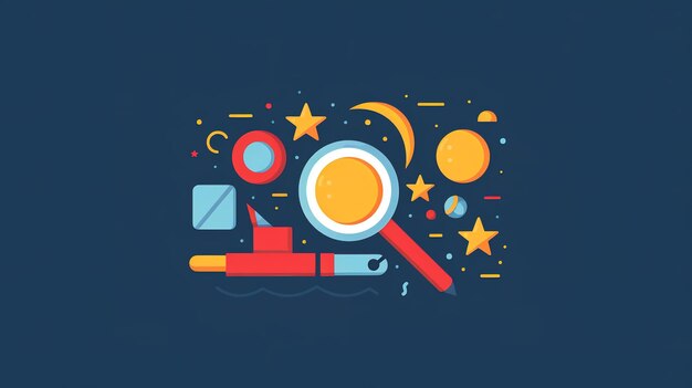 flat design illustration rank on google