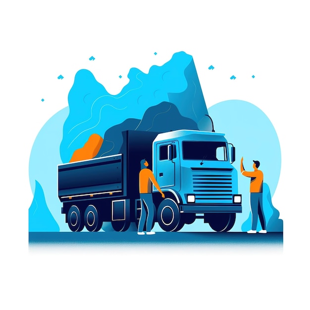 flat design illustration recruit and retain blue collar workers