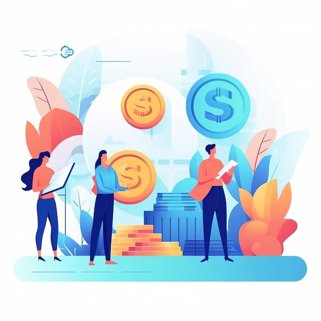 Flat design illustration tell stories for money