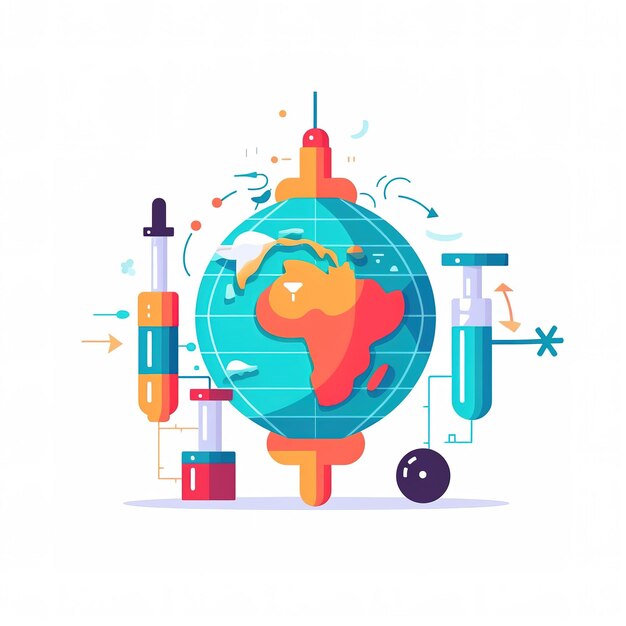 flat design illustration world health day