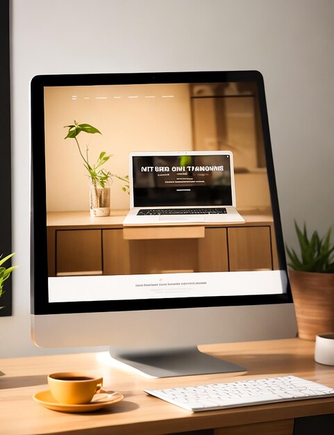 Foto flat design responsive website design gegenereerd door ai