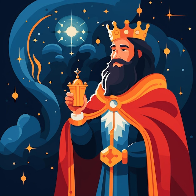 Photo flat design reyes magos background