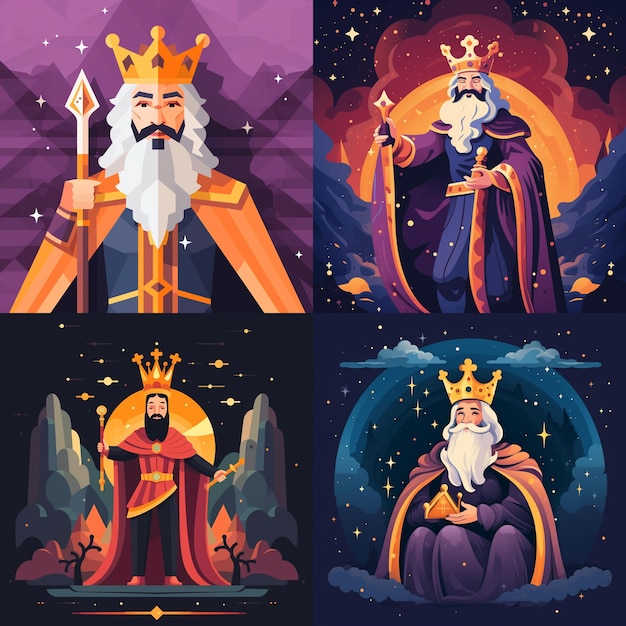 Photo flat design reyes magos background