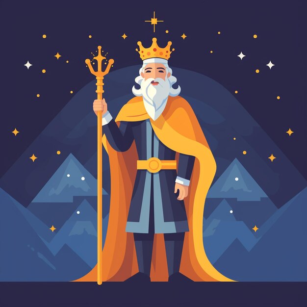 Photo flat design reyes magos background