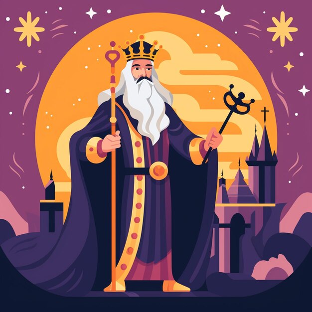 Photo flat design reyes magos background