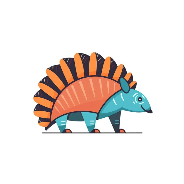 Photo flat design vector armadillo on white background