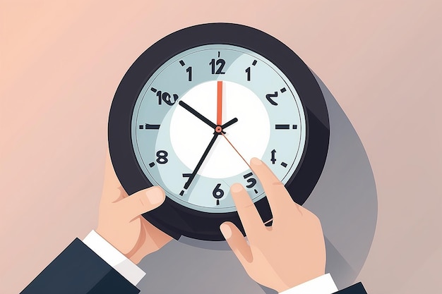 Flat design vector illustration concept for time management