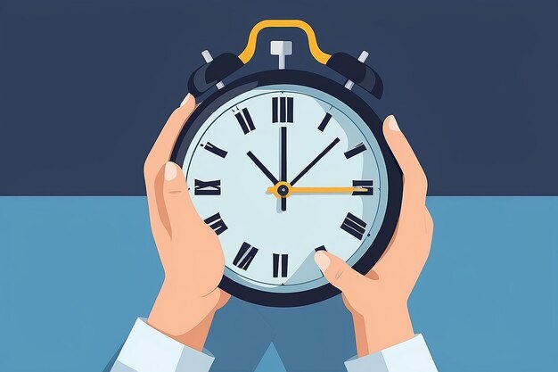 Flat design vector illustration concept for time management