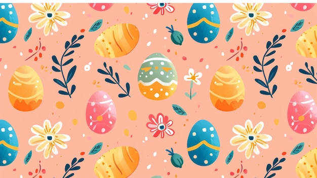 Photo flat easter pattern