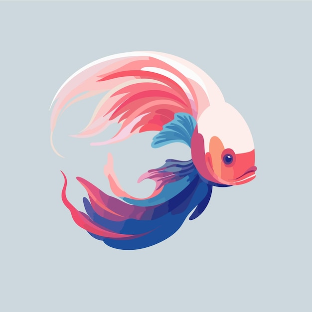 写真 平らな魚は孤立したデザインのパステル色を描く