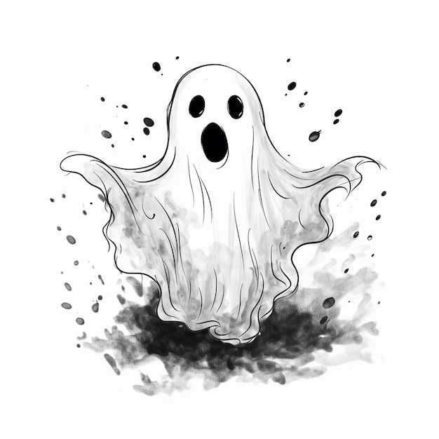 Foto flat funny ghosts speelse halloween humor