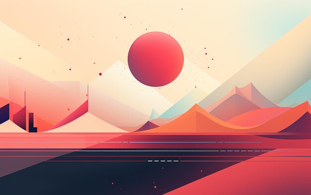 Photo flat geometric background