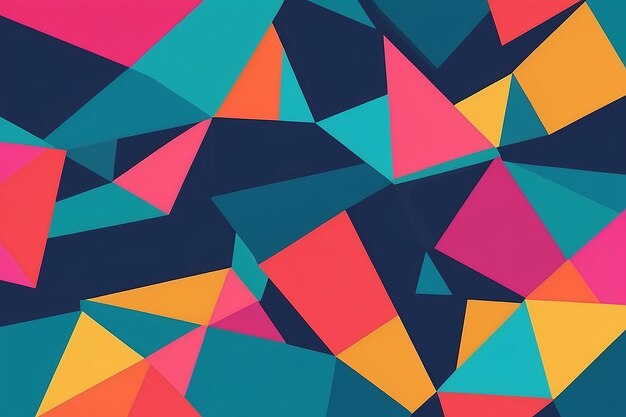 Flat geometric colorful background